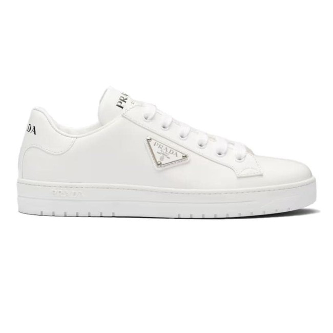 PR@DA@ DOWNTOWN BRUSHED LEATHER SNEAKERS   PRD035
