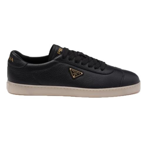 PR@DA@ SUEDE SNEAKERS ALABASTER BLACK   PRD082