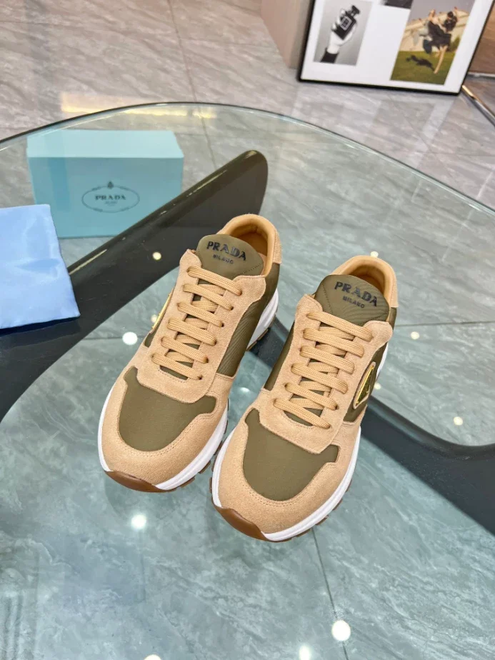 PRAX 01 DELAV SUEDE AND RE-NYLON SNEAKERS   PRD046
