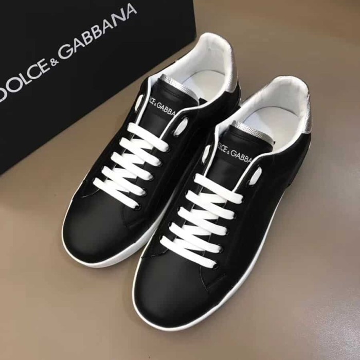 DOLCE    G@BB@N@ CALFSKIN NAPPA PORTOFINO SNEAKERS   DG25
