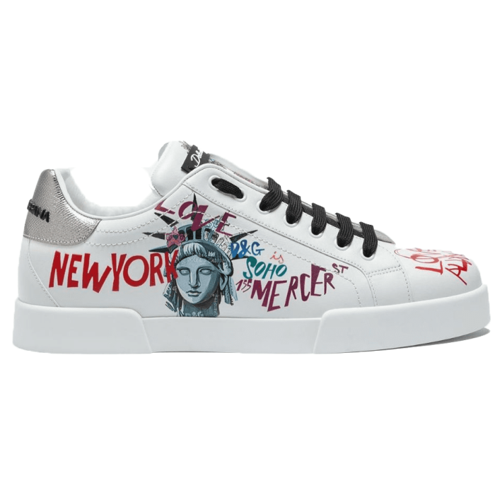 DOLCE    G@BB@N@ PORTOFINO SNEAKERS IN PRINTED NAPPA CALFSKIN   DG6