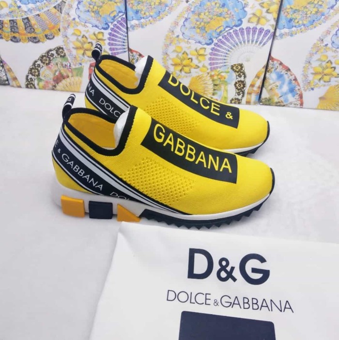 DOLCE    G@BB@N@ STRETCH MESH SORRENTO SNEAKERS WITH LOGO   DG48