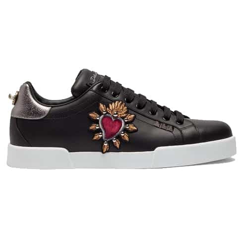 DOLCE    G@BB@N@ SNEAKERS PORTOFINO IN VITELLO NAPPATO CON PATCH   DG022