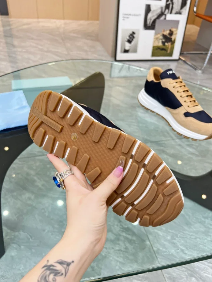PRAX 01 DELAV SUEDE AND RE-NYLON SNEAKERS   PRD048