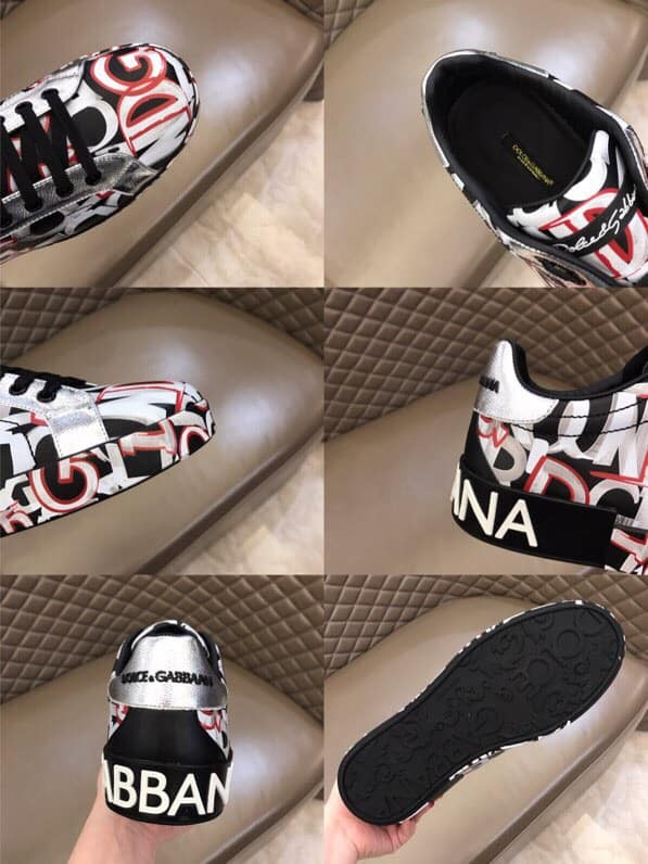 DOLCE    G@BB@N@ PORTOFINO SNEAKERS IN PRINTED NAPPA CALFSKIN   DG8