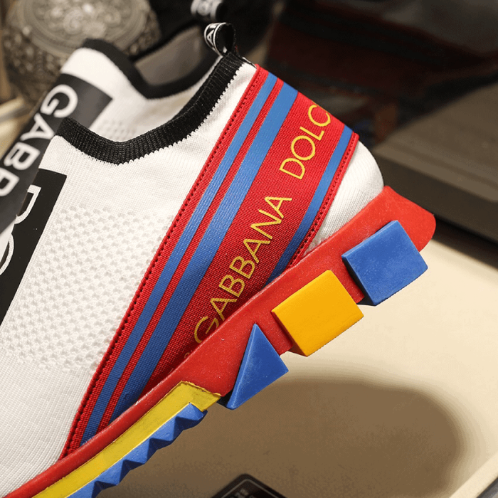 DOLCE    G@BB@N@ STRETCH MESH SORRENTO SNEAKERS WITH LOGO   DG45