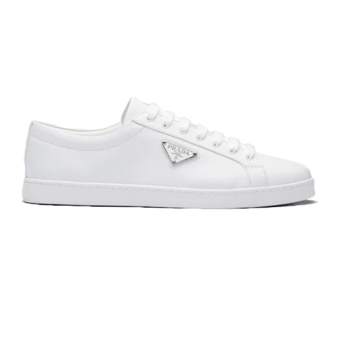 PR@DA@ BRUSHED LEATHER SNEAKERS   PRD045