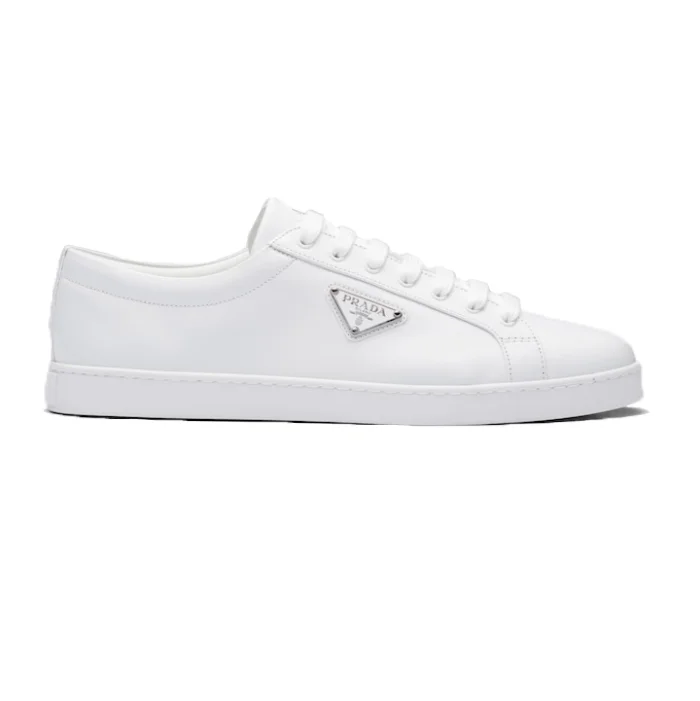 PR@DA@ BRUSHED LEATHER SNEAKERS   PRD045