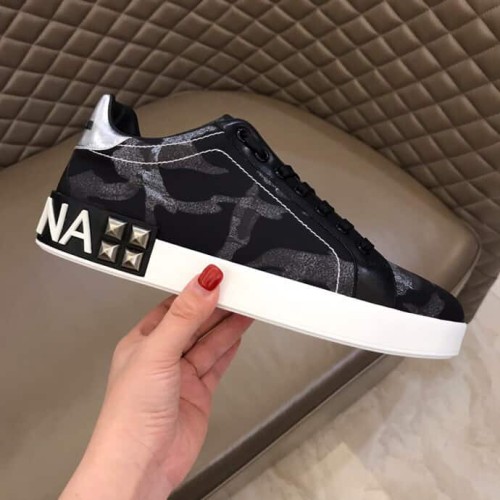 DOLCE    G@BB@N@ PRINTED LOW-TOP TRAINERS   DG10