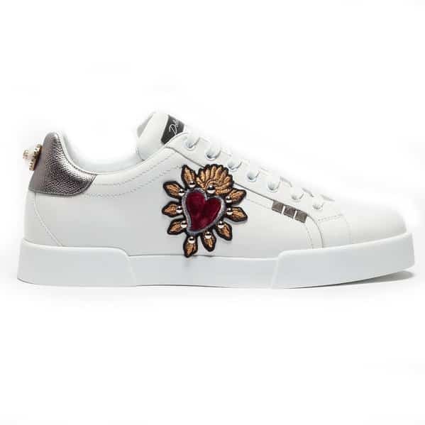 DOLCE    G@BB@N@ SNEAKERS PORTOFINO IN VITELLO NAPPATO CON PATCH   DG23