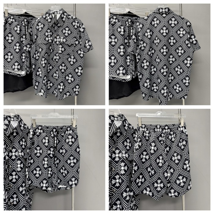 28018611 Printed Short Sleeve Shirt & Shorts Set
