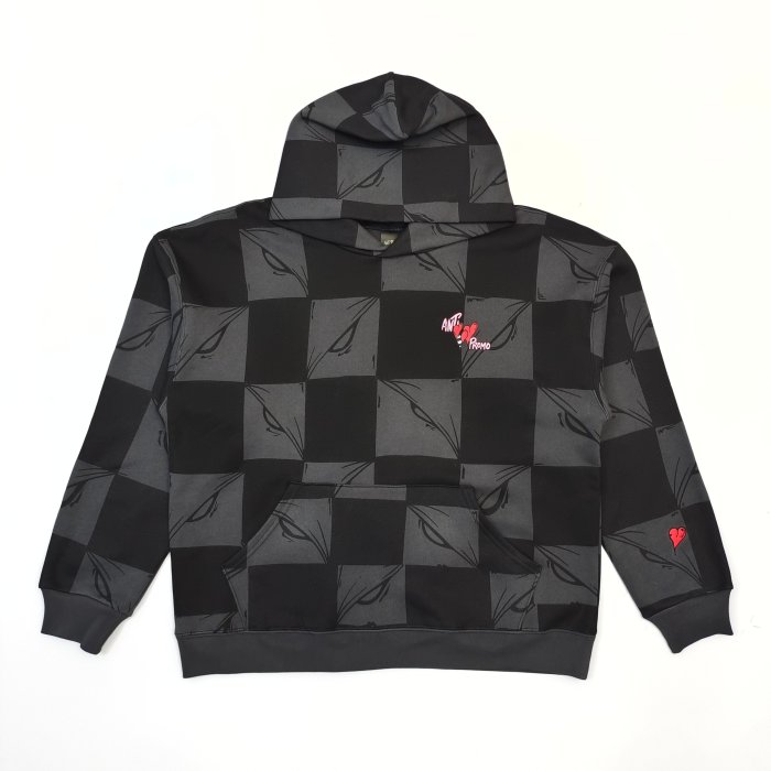1:1 quality version 28018614 Black and Gray Check Hoodie & Pants Set