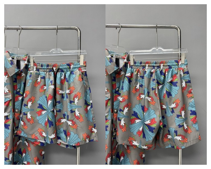 28018611 Printed Short Sleeve Shirt & Shorts Set