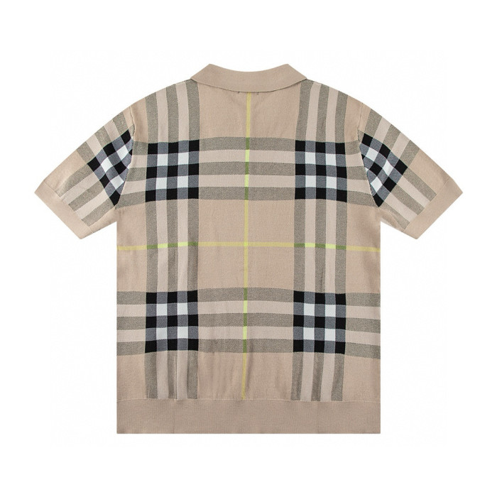 28020261 Check Knit Lapel t-shirt