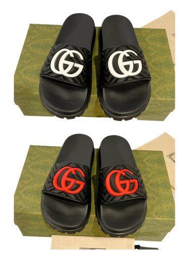 1:1 quality version 28026965 Big G Letter Thick Sole Slippers 2 colors