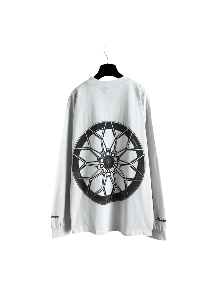 28026997 Lamborghini Print Long Sleeve T-Shirt