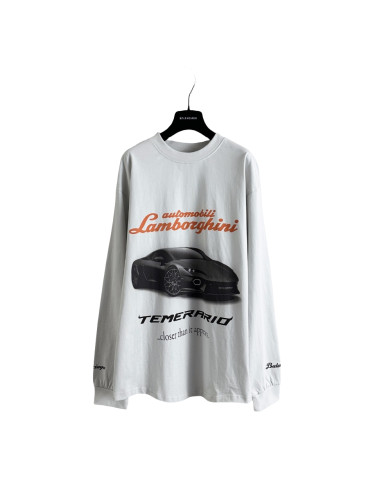 28026997 Lamborghini Print Long Sleeve T-Shirt