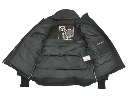 [buy more save more] 28031064 Black Down Jacket with Hair Collar