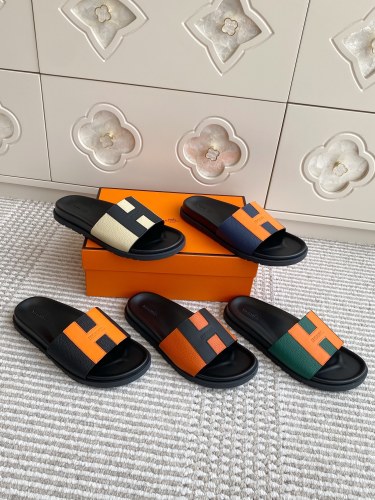 1:1 quality version 28062878 H Calfskin Slippers 5 colors