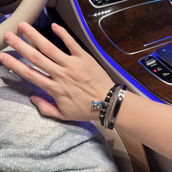 28062668 Blue Logo Charm Bracelet