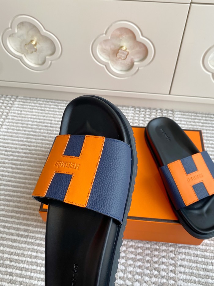 1:1 quality version 28062878 H Calfskin Slippers 5 colors
