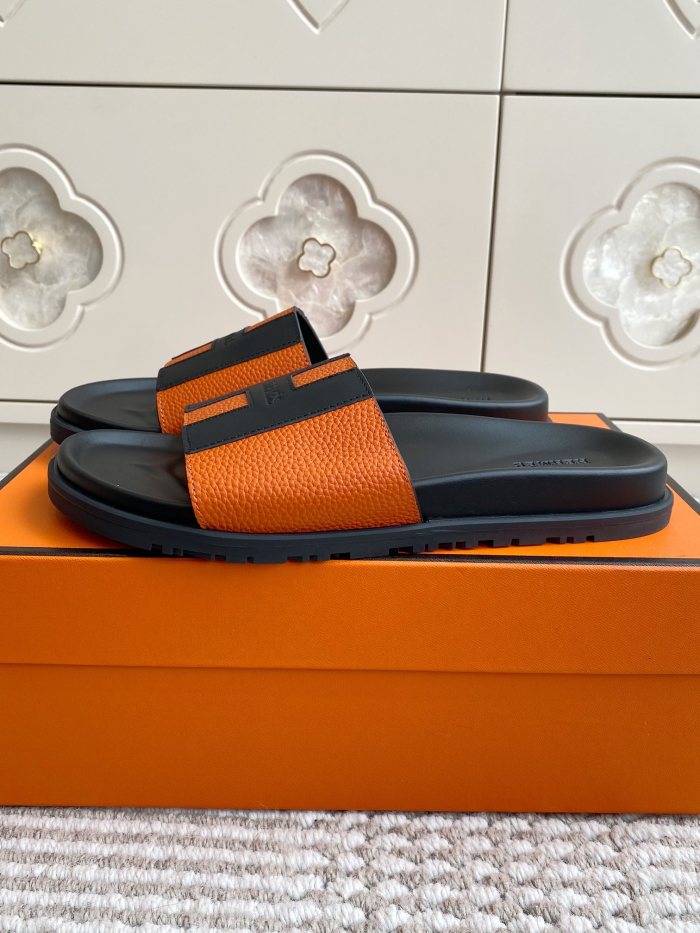1:1 quality version 28062878 H Calfskin Slippers 5 colors