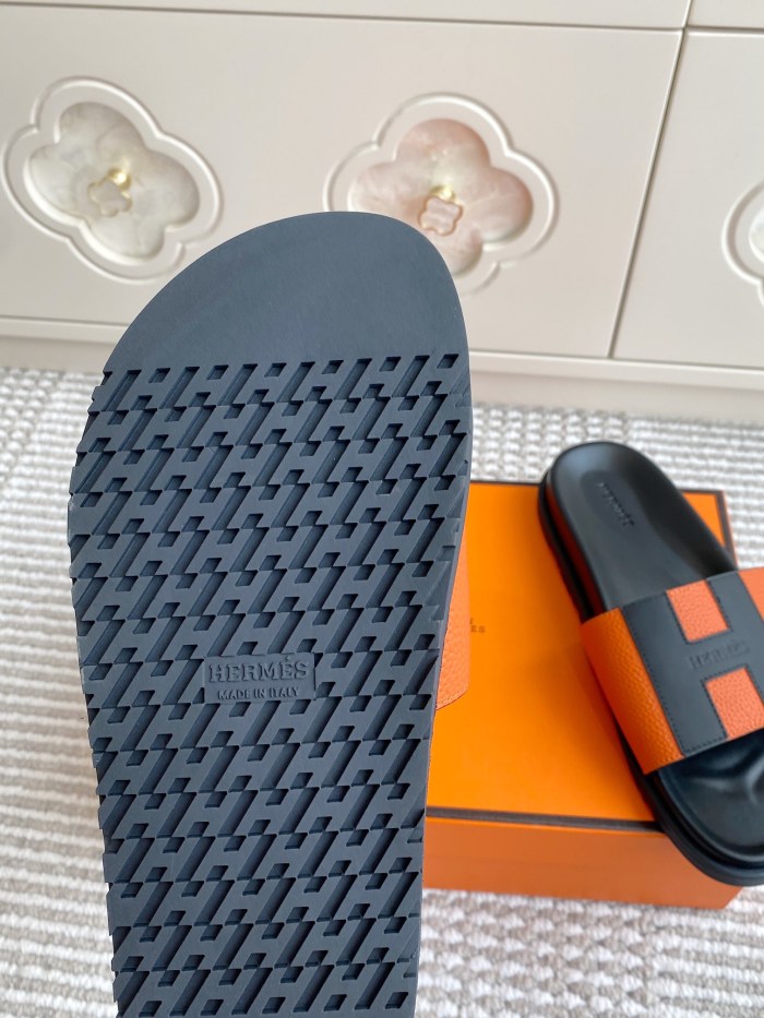 1:1 quality version 28062878 H Calfskin Slippers 5 colors