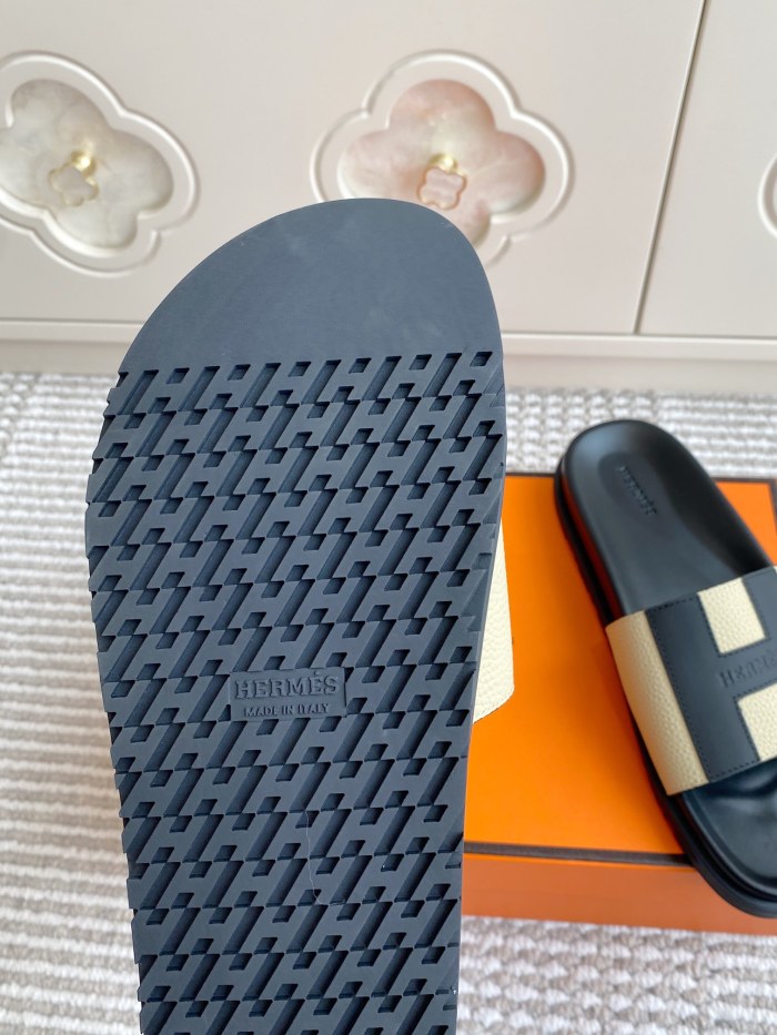 1:1 quality version 28062878 H Calfskin Slippers 5 colors