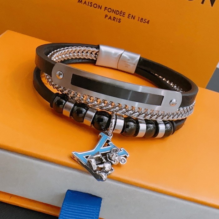 28062668 Blue Logo Charm Bracelet