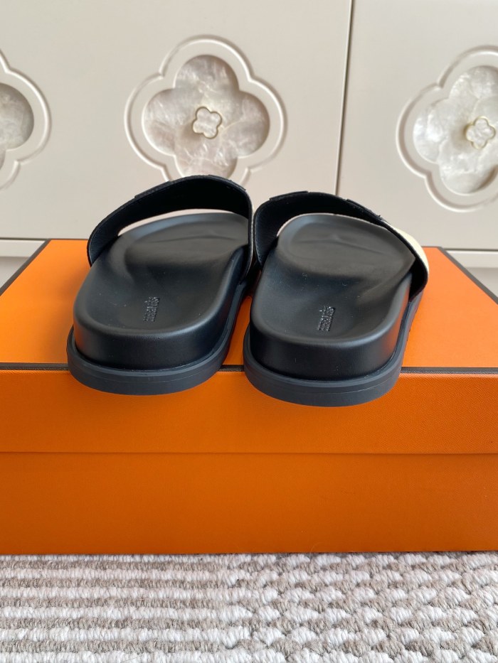 1:1 quality version 28062878 H Calfskin Slippers 5 colors
