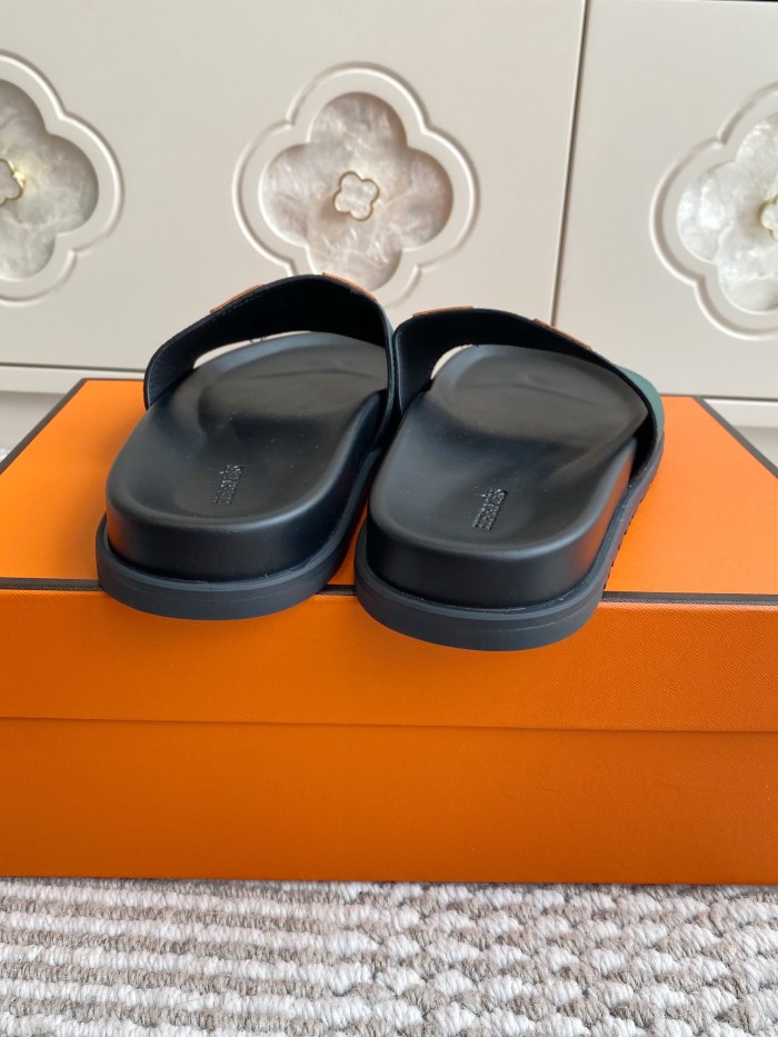 1:1 quality version 28062878 H Calfskin Slippers 5 colors