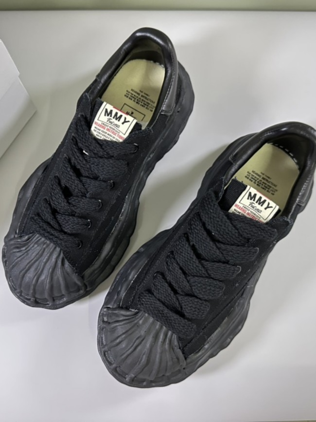 [buy more save more]1:1 quality version Embroidered Canvas All Black Thick Bottom Board Shoes