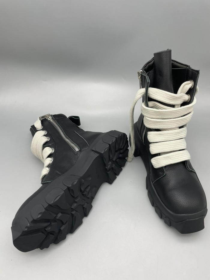 1:1 quality version RO Cowhide Thick Sole Zipper Martin Boots
