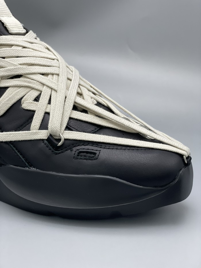 1:1 quality version Dark Crazy Strappy Chunky Cowhide Shoes