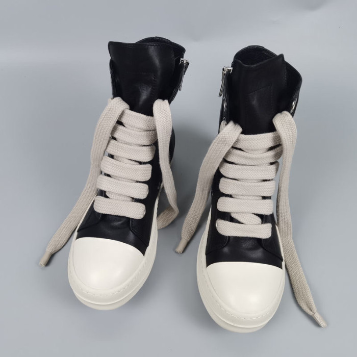 thick shoelace leather hi shoes sneaker (with og packing)