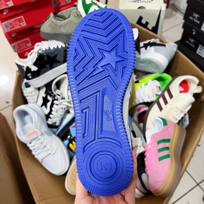 1:1 quality version Ape Logo Lightning Stars Colorblock Low Top Board Shoes 2 colors