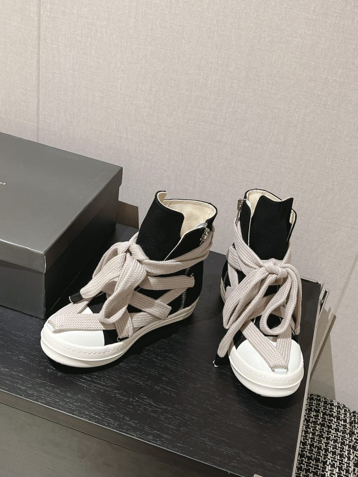 Exaggerated Strappy High Top Shoes