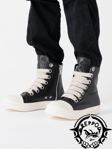 thick shoelace leather hi shoes sneaker (with og packing)