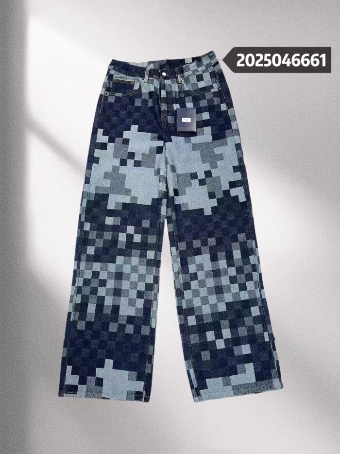 28113920 Mosaic Pixel Check Jeans 2 colors