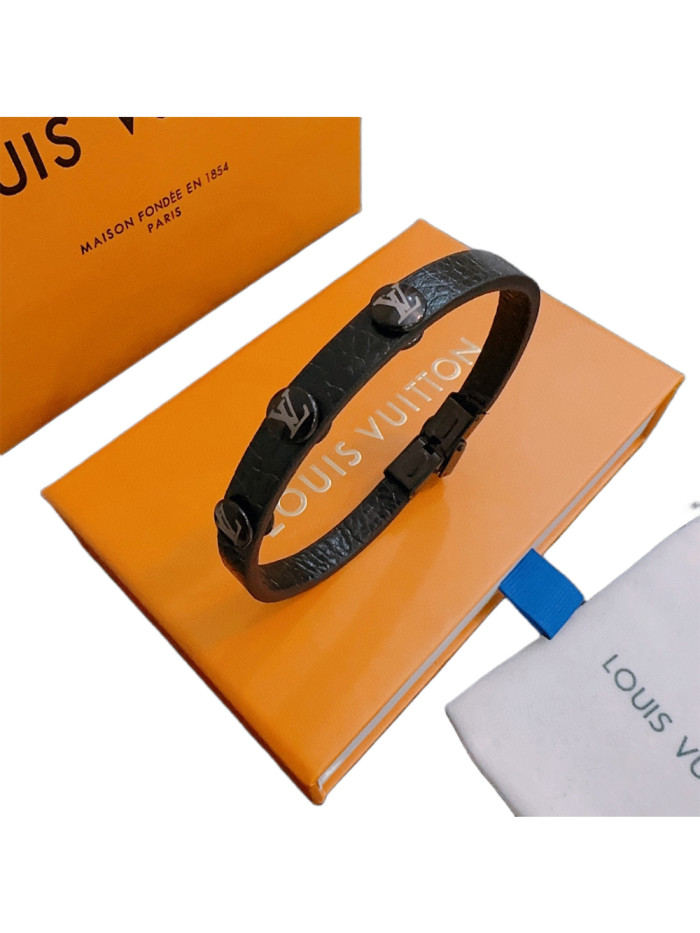 28120734 Adjustable Cowhide Leather Hand Rope Bracelet