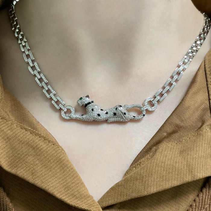 1:1 quality version C@rtier Panther necklace