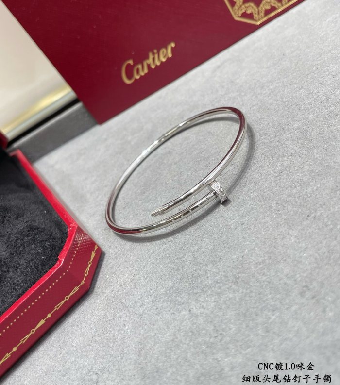 1:1 quality version Thin version of the head and tail hollow pipe nail bracelet