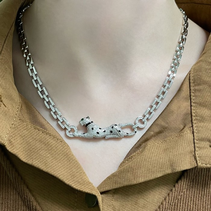 1:1 quality version C@rtier Panther necklace