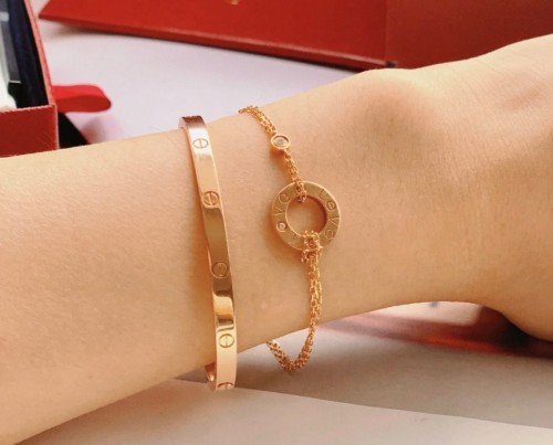 1:1 quality version CNC High-end narrow plain LOVE bracelet without diamonds