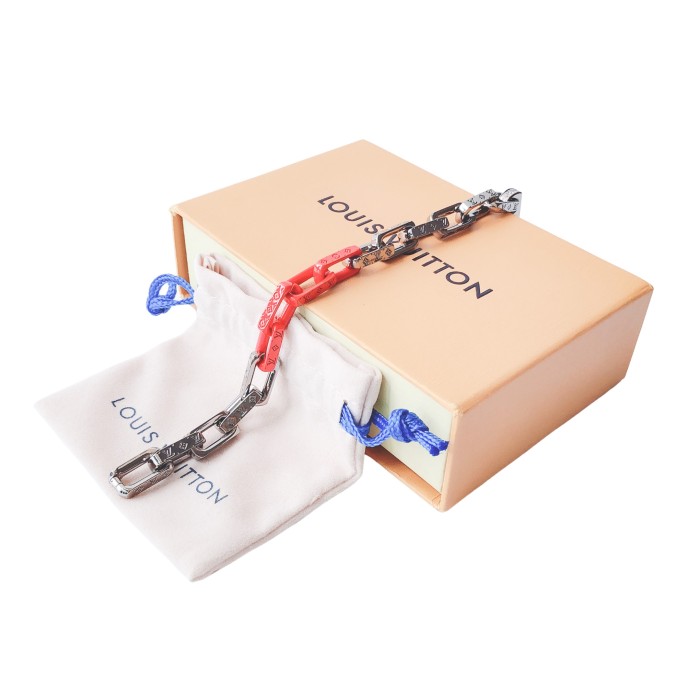 28136572 Red and Silver Colorblock Bracelet