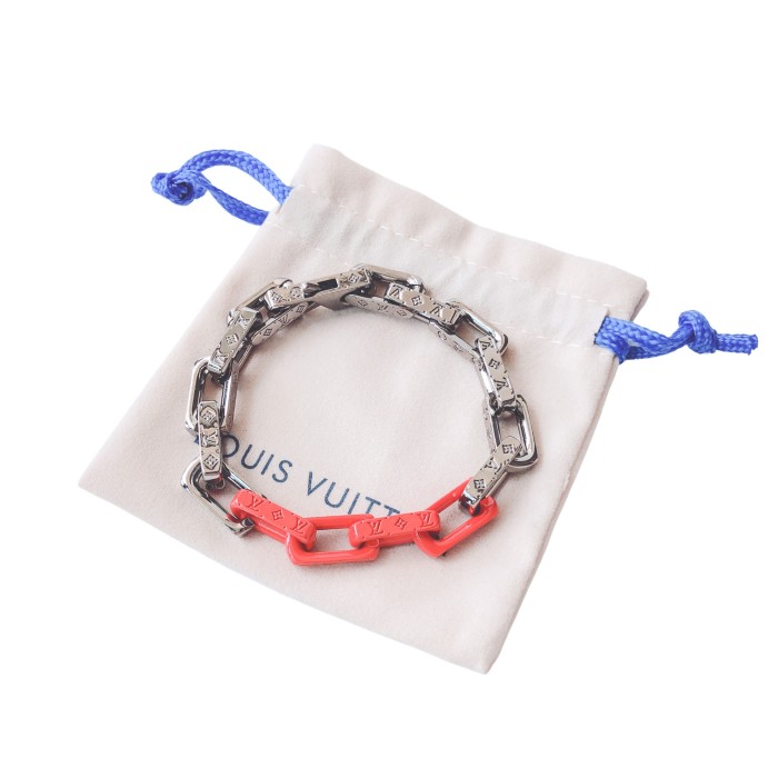 28136572 Red and Silver Colorblock Bracelet