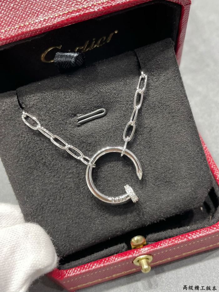 1:1 quality version CNC coarse chain head and tail drill nail necklace