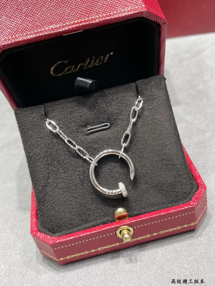 1:1 quality version CNC coarse chain head and tail drill nail necklace