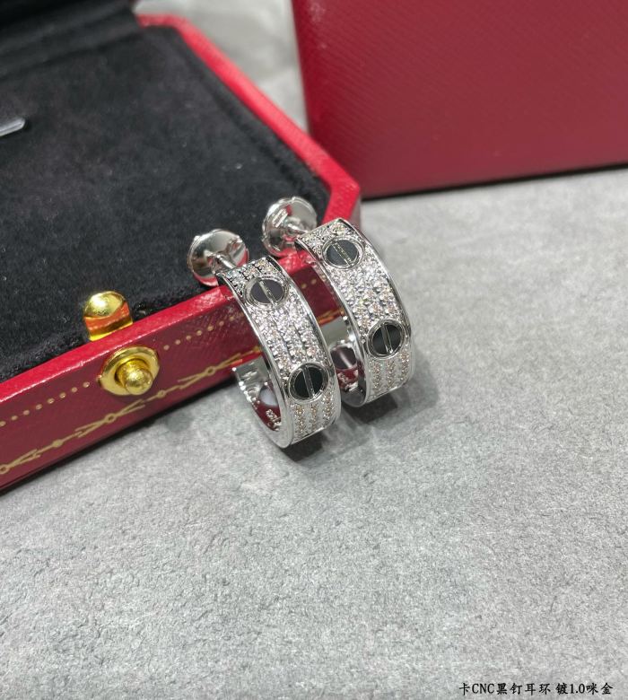 1:1 quality version CNC black stud starlit sky earrings