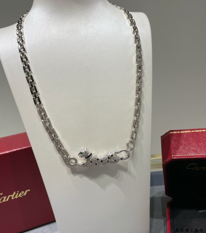 1:1 quality version C@rtier Panther necklace